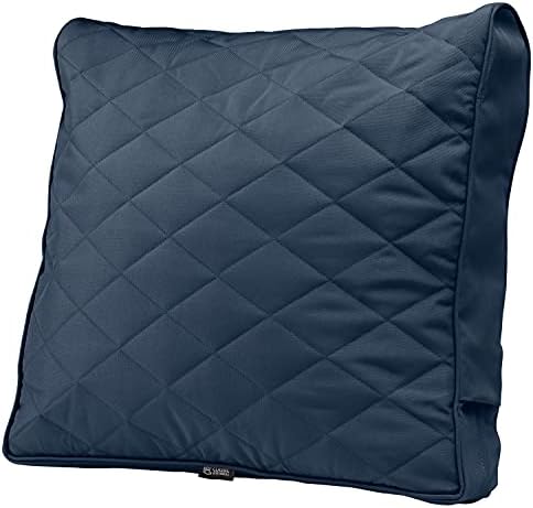 Classic Accessories Montlake FadeSafe FadeSafe Patio Chair/Loveseat Back Quilted Cushion, 21 x 20 x 4 Inch, Navy by ClassicAccessories