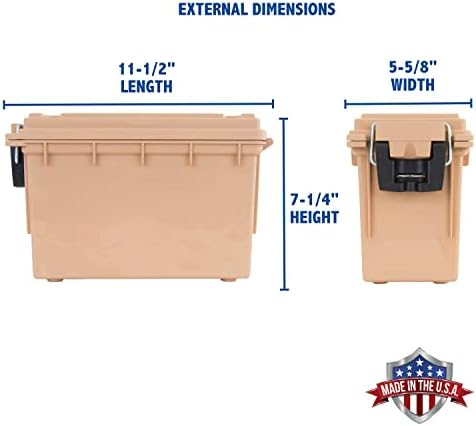 Sheffield 12627 Ammo Box Made in USA Stackable Lockable Ammo Storage Box, Standard Single (Pack of 6) - Image 2
