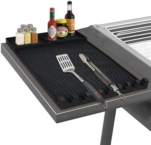 Silicone Grill Mat for Flat Top, Heat Resistant Griddle Tool Mat, Black - Image 2