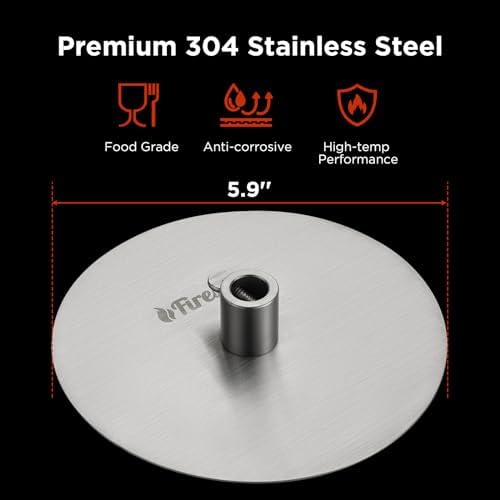 TURBRO Universal Grill Rotisserie Gyros Disc, 304 Stainless Steel, Fits 1/2” or 3/8" Hexagon, 3/8" or 5/16" Square Spit Rods, Compatible with Most Grills, Ideal for Outdoor BBQ, Set of 2 Discs - Image 2