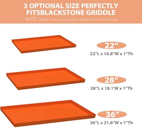 28 Inch Silicone Griddle Cover for Blackstone Grill Top, Orange - Image 2
