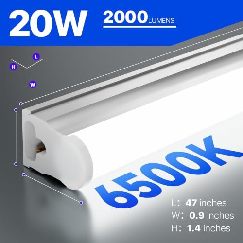 Ensenior 4FT LED Shop Lights, T5 6500K Super Bright Garage Lighting, 10Pack - Image 4