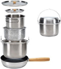 KingCamp Camping Cookware Set, 304 Stainless Steel Camping Pot for 4-6 by KingCamp
