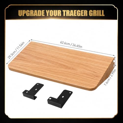 QuliMetal Foldable Front Shelf for Traeger Pro 22,Pro 575,Ironwood 650 - Image 2