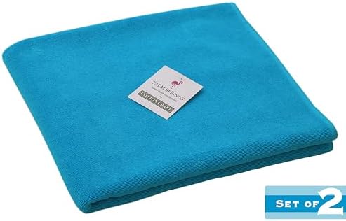 COTTON CRAFT Pool Lounge Chair Cover - 2 Pack - Aqua - Image 2