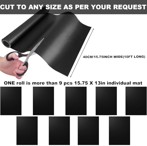 BBQ Grill Mat Roll, Cut to Size Grill Mats for Outdoor, Non-stick Accessories for Gas, Charcoal, Electric Grill, 15.75IN x 10 FT(Black) - Image 2