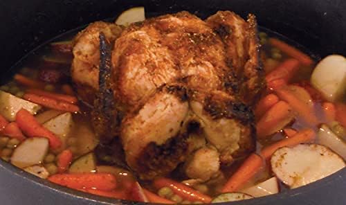 8 Qt. Seasoned Cast Iron Dutch Oven with Feet and Coal Lid,Black - Image 2