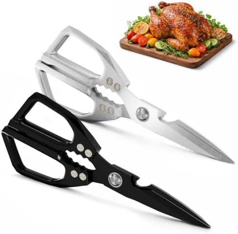 Stainless Steel Poultry Shears Set of 2, Aluminum Handles by LIBERHAUS