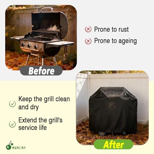 Outdoor Grill Cover for Char Broil Bistro Pro Electric Grill Grill & Griddle-25302146 25302145 25302161, Waterproof Gas Grill Cover Patio BBQ Griddle Covers - 33" L×24" W×37" H, Black - Image 5