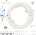 Glooglitter 59 ft Misting Cooling System, 16 Brass Nozzles, 3/4" Adapter by Glooglitter