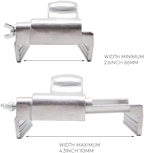 Heavy Duty Grill Brick Holder Clamping Range 2.6”-4.3” 66-110mm, Clean Smoker Flat Top Grill BBQ Grate Cast Iron Griddle - Image 5