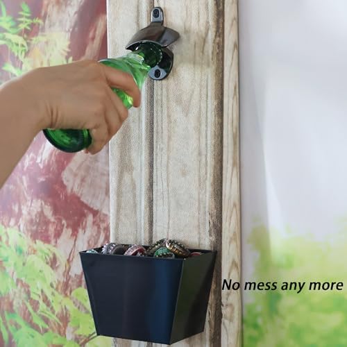 Outdoor Bottle Opener Wall Mounted with Cap Catcher Drain Holdes - Image 3