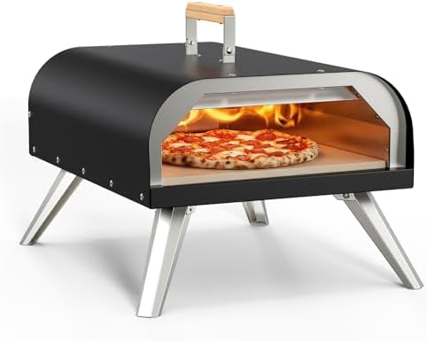 WOOCIT 12" Multi-Fuel Outdoor Pizza Oven, Reaches 720°F, with Stone & Peel by WOOCIT