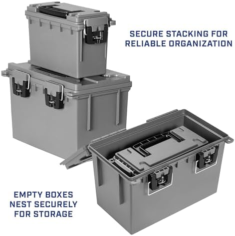 Sheffield 12755 Ammo Box Made in USA, Stackable Lockable Ammo Storage Box - Image 6