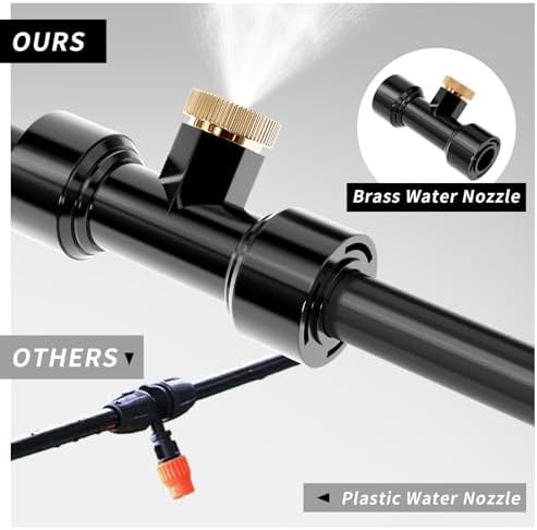 Misting Nozzles Kit Include 30 Pcs Misting nozzle 25 Pcs Misting 5 Pcs Plug nozzle tees for Outdoor Spray Cooling System (60 Pieces) - Image 5