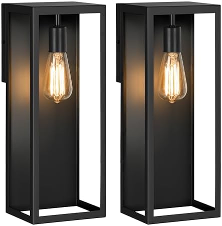 VerRon 16” Exterior Waterproof Outdoor Lights with Glass Shades, 2-Pack by WelcometoVerRon