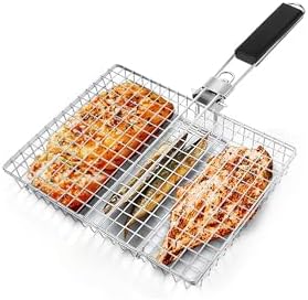 Fish Grill Baskets for Outdoor Grill, Deep Grilling Rack by KOFEBE