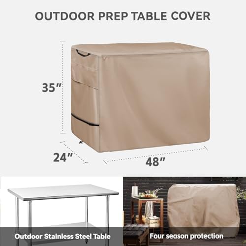 Outdoor Prep Table Cover for Outdoor Stainless Steel Table, Khaki ﻿ - Image 2