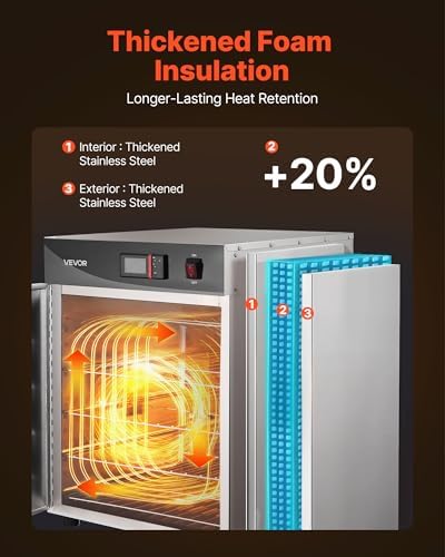 VEVOR Commercial Electric Food Warmer 4 Tier Stainless Steel Single-Door - Image 4