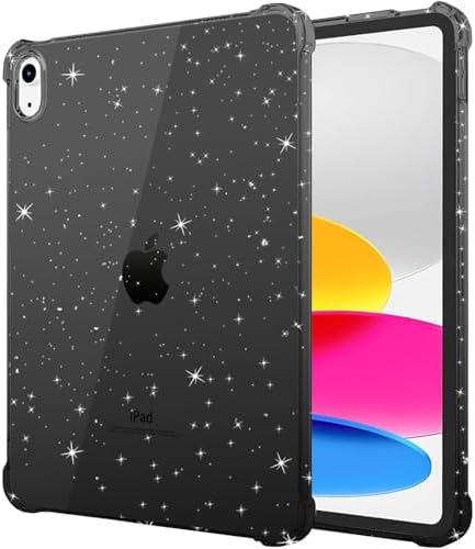 Clear Glitter Black Case for iPad A16 11th/10th Gen 11/10.9" 2025/22 by MOBIXXforAccessories