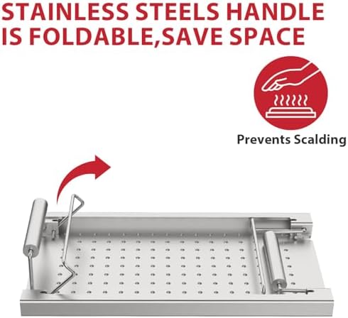 Griddle Warming Rack for Blackstone 17 22 28 36 Inch Griddles, Adjustable Grill Warming Rack for Blackstone Weber Charbroil and Most Tabletop Griddle Accessories - Image 5