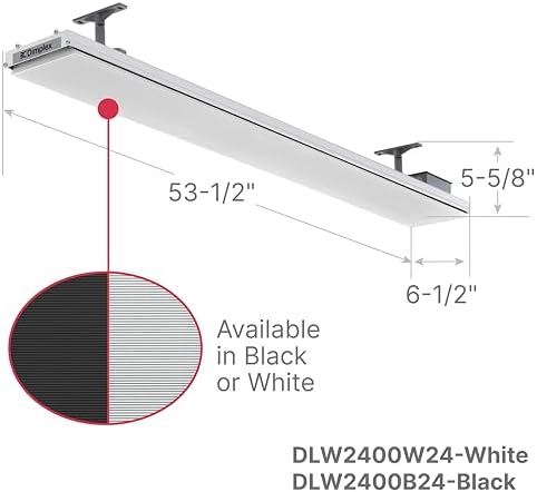 Dimplex DLW Wall/Ceiling Radiant Patio Heater - 2400W - White, 240V - Image 4