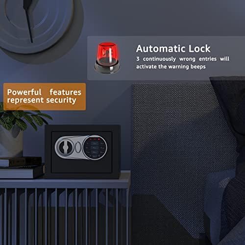 Goldenkey Small Kids Safe, Digital Mini Safes, Money Safe Box, Black - Image 6