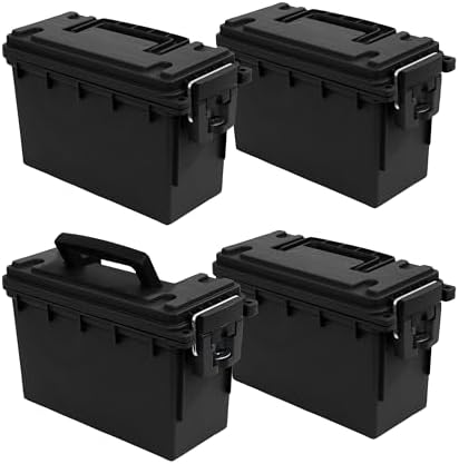 Sheffield Ammo Box Made in USA, Stackable Lockable Ammo Storage Box, Black by Sheffield