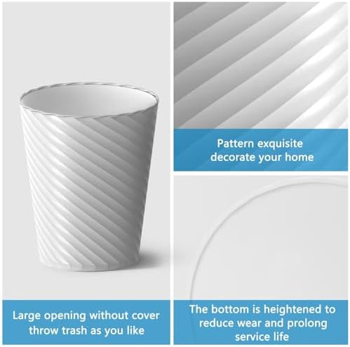 Lysam Bathroom Trash Can 3 Pack, 1.8 Gallon Small Trash Can with Trash Bags - Image 4