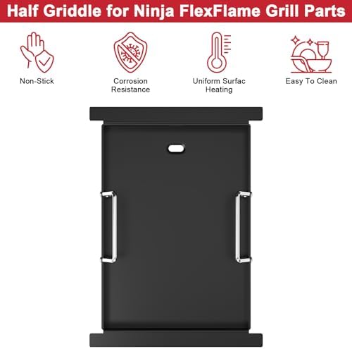 Griddle Plate for Ninja FlexFlame PG300 Grills, Nonstick Half Griddle Insert for Ninja FlexFlame XSKHLFGRIDLE Grill Replacement Accessories - Image 4