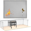 Fireproof Grill Heat Shield for Deck Railing/Wall, 4'x3', Gray by Amerbro