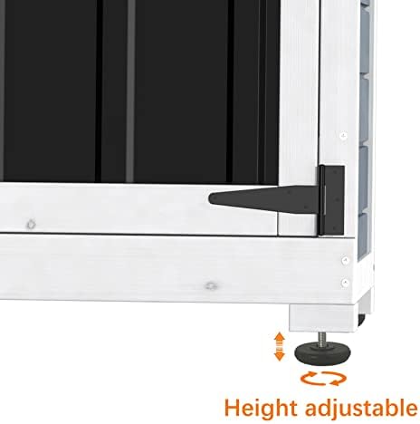 GDLF Outdoor Storage Cabinet, Wood & Metal Garden Shed, Tall Tool Organizer - Image 7