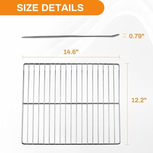 Cooking Grate Replacement Part for Masterbuilt 30 Inch Electric Smoker, 14.6" x 12.2" Grill Grids, Smoker Grates for Masterbuilt MB20071117, 20071117, MB20073519, MB26073519, MB20070421, 3 Pack - Image 2