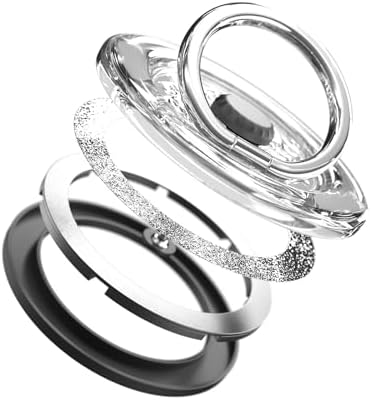 Magnetic Phone Ring Holder for MagSafe, Black-Silver - Image 5