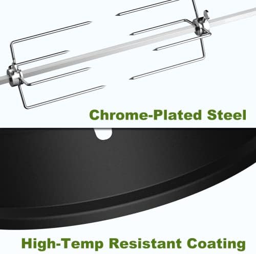 SHINESTAR Upgraded Steel Weber Kettle Rotisserie Ring Kit Barbecue Tool Kit - Image 5