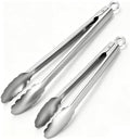 Stainless Steel Cooking Tong Set - 12" & 9" Locking Kitchen Tongs by Unknown