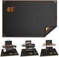 Under Grill Mat for Outdoor Grill, Wind Resistant No-Curl 65x48 in by koymiley