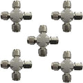 Stainless Steel Fitting - Industrial Misting System Fittings - Industrial Mistcooling Systems - Misting Fittings (Compression Union Crossway 3/8 Inch SS)-Pack of 5 by Mistcooling