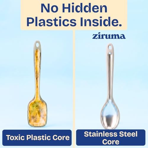 NonToxic Platinum Silicone Utensils, 100% Plastic-Free, 8-Pcs, Gray - Image 3