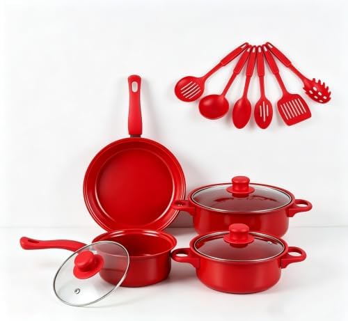 13-Piece Non Stick Pots and Pans Set,Cooking Pan Set,Maifan Stone Coating by KANYUNCD