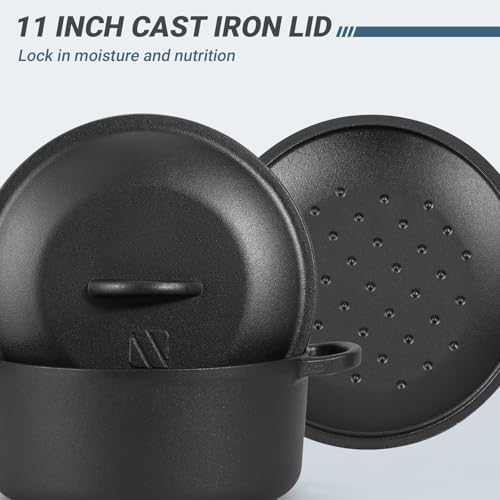 Northriver Casting 6 QT Basics Cast Iron Dutch Oven Pot with Lid and Dual Handles, Oven Safe up to 500°F Large Cooking Pan,Bread Oven - Image 3
