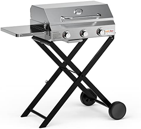 ONLYFIRE GRILLS Portable Propane Gas Grill with Foldable cart, BBQ Grill by ONLYFIREGRILLS