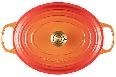 Le Creuset Enameled Cast Iron Oval Dutch Oven, 6.75 qt., Flamme Doree - Image 3