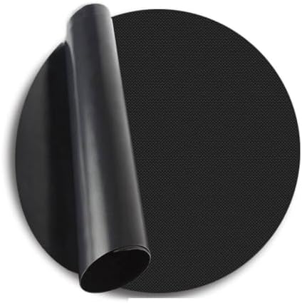 Hemoton 2-Pack Round Silicone Bbq Grill Mats 15.74In Nonstick Reusable Cooking Pads for Outdoor Gas Charcoal Electric Grills Heat Resistant Grill Mat by HEMOTON