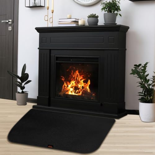 Fireplace Hearth Rug, 60 x 32 inches Fireproof Fireplace Mat - Image 2