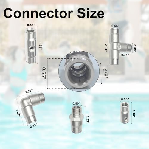 High-Performance Brass Patio Misting Kit – 11 Brass Anti-Drip Micro-Nozzles & 16 3/8″ Slip Connectors for High-Pressure Outdoor Cooling Misting (UNC 10/24, 0.012″ Precision Orifice, 280-1500 psi) - Image 2