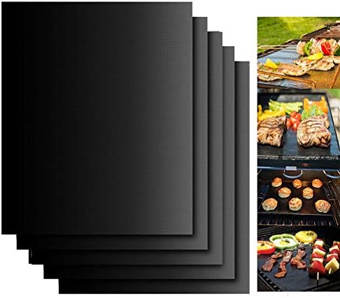 Dailyart 19x15inch Grill Mats for Outdoor Grill Non-stick 5 Pack Black by Dailyart