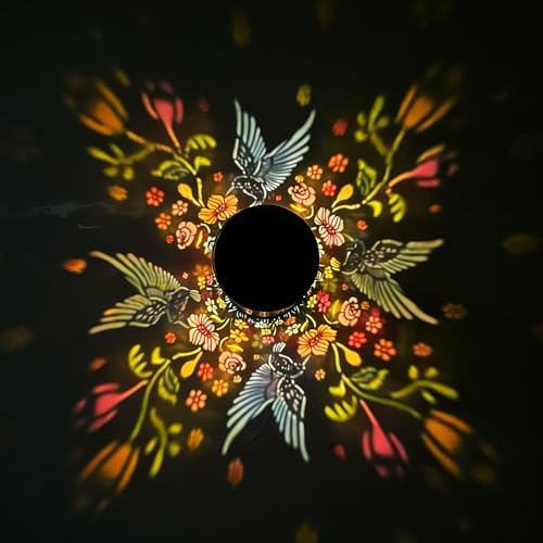 Hummingbird Mmulticolor Solar Lanterns for Outdoor Indoor, Colorful Garden Decor Gifts for Women Mom Grandma Hanging Solar Lights Metal Solar Decoration Outside for Yard, Patio, Backyard, Porch - Image 2