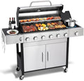 6-Burner Propane Gas Grill with Side Burner, 620 Sq. In. by Unknown