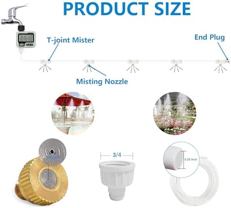 Misters for Outside Patio,White Misting System for Cooling Outdoor,50Ft|15M - Image 5